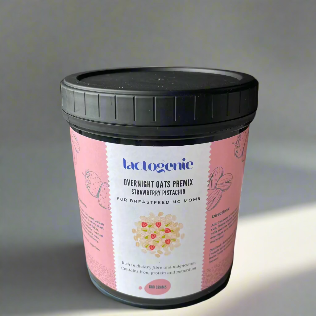 Strawberry Pistachio | Lactation Overnight Oats Premix - 600g (10-12 Servings)