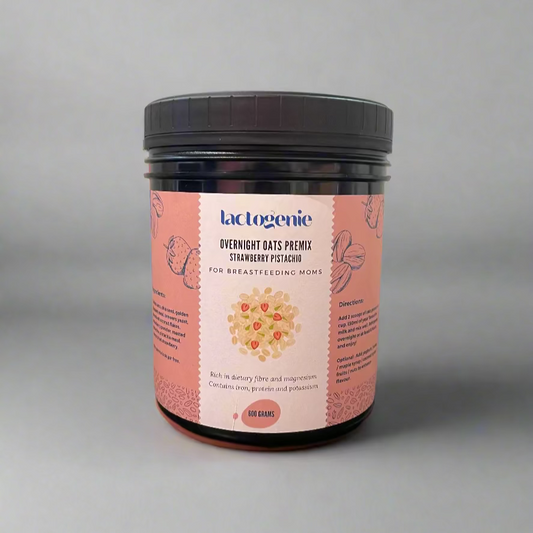 Strawberry Pistachio | Lactation Overnight Oats Premix - 600g (10-12 Servings)